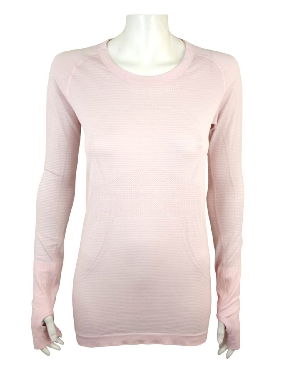 Lululemon Swiftly Tech Light Pink Long Sleeve Tee Womens 8 Thumbholes